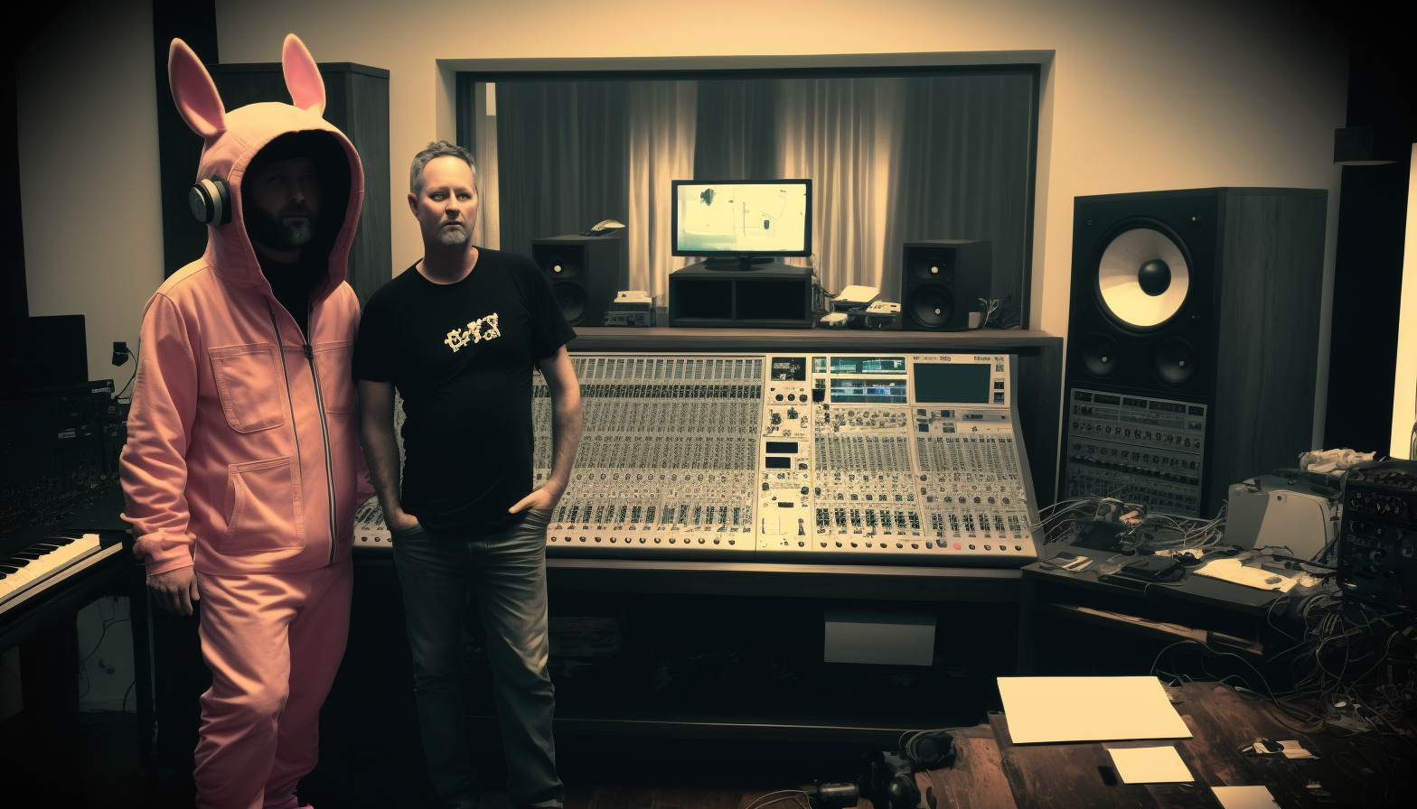 in the ai studio with my humanoid robo-engineer